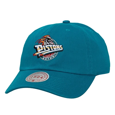Men's Mitchell & Ness  Teal Detroit Pistons Hardwood Classics 1904 Adjustable Hat