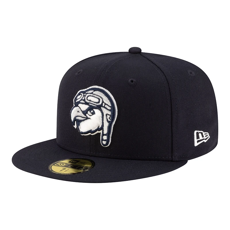 Men's New Era Navy Wilson Warbirds Authentic Collection 59FIFTY Fitted Hat
