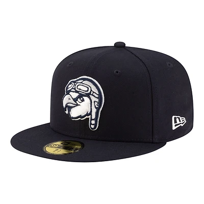 Men's New Era Navy Wilson Warbirds Authentic Collection 59FIFTY Fitted Hat