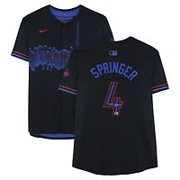 George Springer Toronto Blue Jays Autographed Navy Nike City Connect Limited Jersey