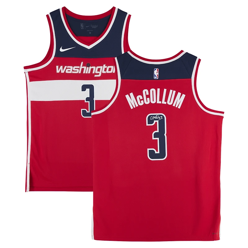 CJ McCollum Washington Wizards Autographed Nike Red Icon Edition Swingman Jersey