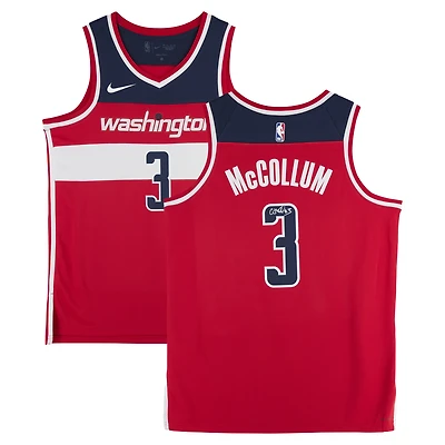 CJ McCollum Washington Wizards Autographed Nike Red Icon Edition Swingman Jersey