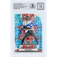 Tom Brady Tampa Bay Buccaneers Autographed 2022 Panini Mosaic Peacock Mosaic Choice #291 Beckett Fanatics Witnessed Authenticated 10 Card