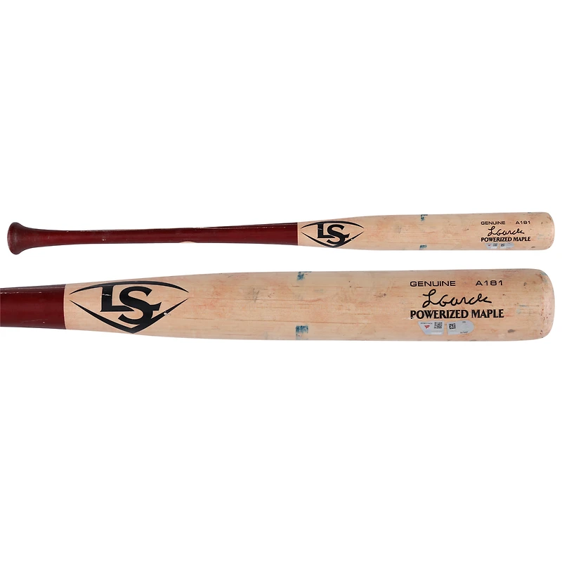 Luis García Jr. Washington Nationals Game-Used Tan/Red Louisville Slugger Broken Bat vs. Miami Marlins on September 1