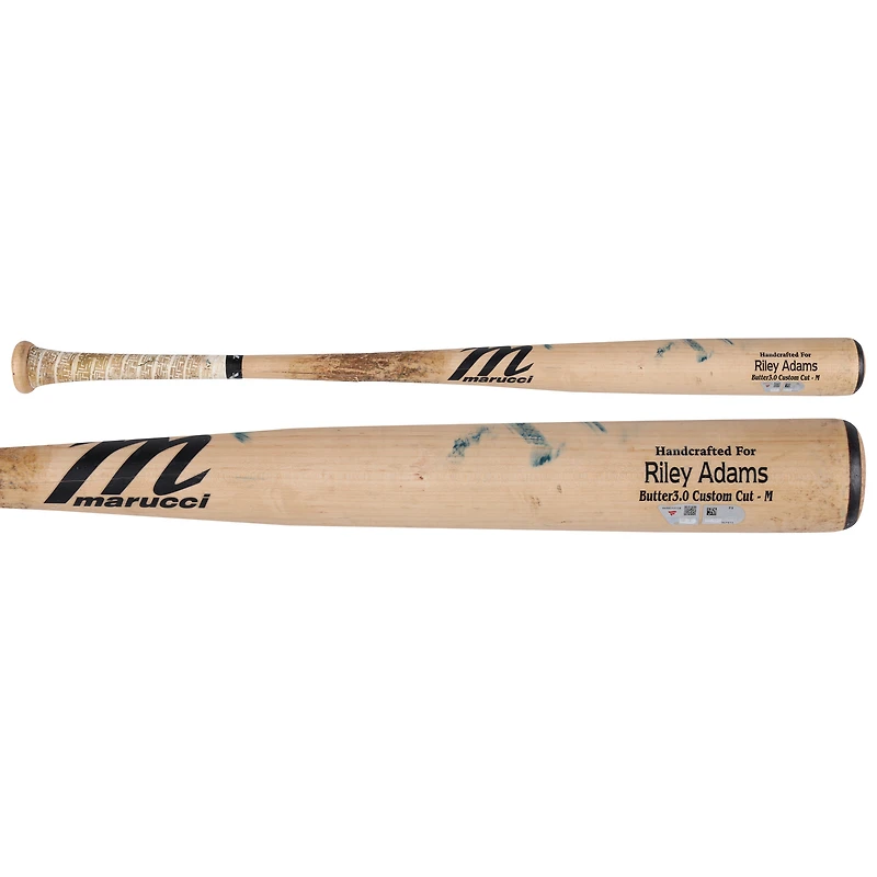 Riley Adams Washington Nationals Game-Used Tan Marucci Broken Bat vs. New York Mets on August 21, 2025