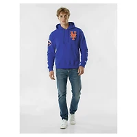 Men's Champion  Royal New York Mets Reverse Weave Chenille Hoodie