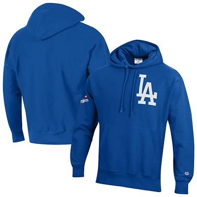 Men's Champion  Royal Los Angeles Dodgers Reverse Weave Chenille Hoodie