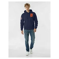 Men's Champion  Navy Detroit Tigers Reverse Weave Chenille Hoodie
