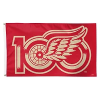 WinCraft  Detroit Red Wings Centennial 3' x 5' Deluxe Single-Sided Flag