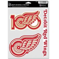 WinCraft  Detroit Red Wings Centennial Three-Pack Fan Decal Set