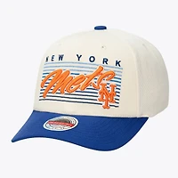 Unisex Mitchell & Ness  Cream New York Mets Retro Lines Stretch Snapback Hat