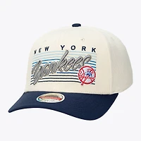 Unisex Mitchell & Ness  Cream New York Yankees Retro Lines Stretch Snapback Hat
