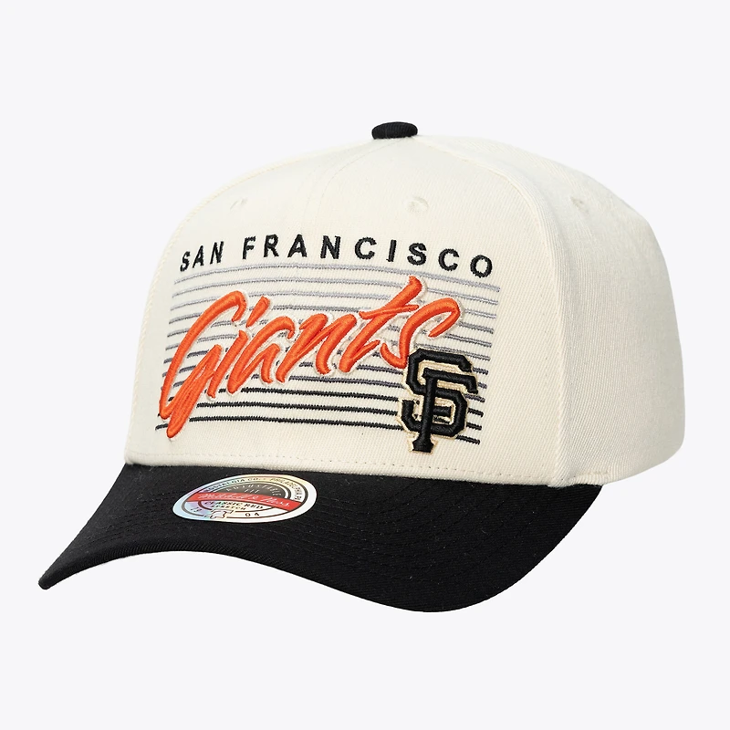 Unisex Mitchell & Ness  Cream San Francisco Giants Retro Lines Stretch Snapback Hat