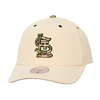 Unisex Mitchell & Ness Cream St. Louis Cardinals Camo Logo Pro Crown Snapback Hat