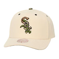 Unisex Mitchell & Ness Cream Chicago White Sox Camo Logo Pro Crown Snapback Hat