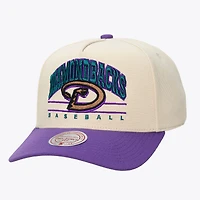Unisex Mitchell & Ness Cream Arizona Diamondbacks Retro Arch Pro Pinch Snapback Hat