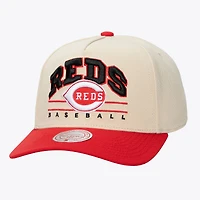 Unisex Mitchell & Ness Cream Cincinnati Reds Retro Arch Pro Pinch Snapback Hat