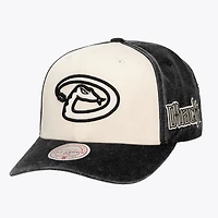 Unisex Mitchell & Ness Cream/Black Arizona Diamondbacks Snow Block Pro Crown Snapback Hat
