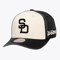 Unisex Mitchell & Ness Cream/Black San Diego Padres Snow Block Pro Crown Adjustable Hat