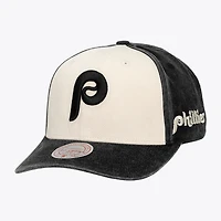 Unisex Mitchell & Ness Cream/Black Philadelphia Phillies Snow Block Pro Crown Snapback Hat