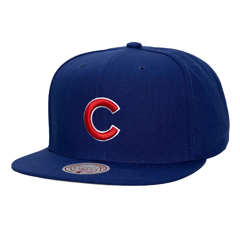 Unisex Mitchell & Ness  Royal Chicago Cubs Side Logo Snapback Hat