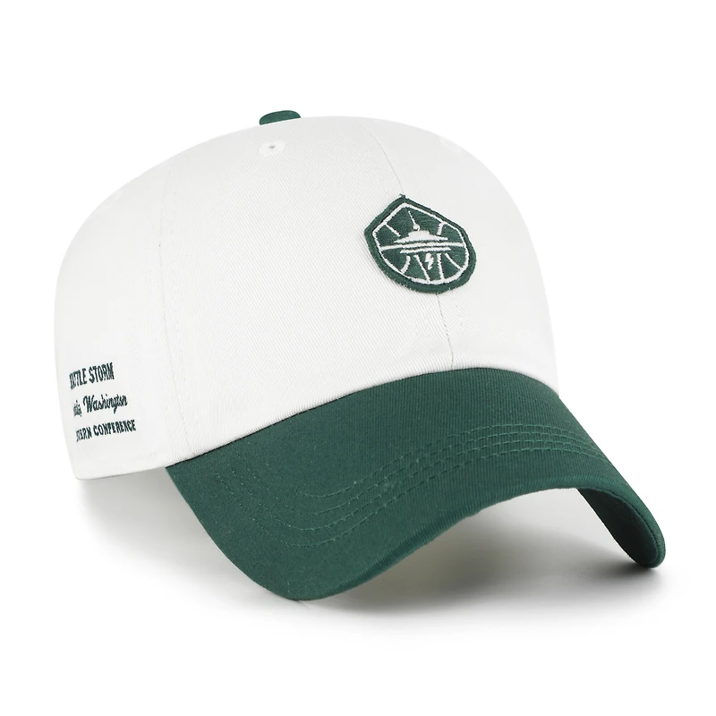 Unisex '47  White/Green Seattle Storm Contemporary Two-Tone Clean Up Adjustable Hat