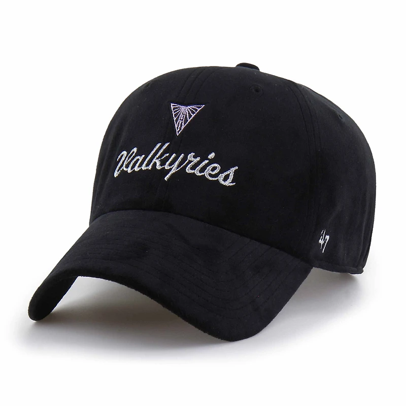 Unisex '47  Eclipse Black Golden State Valkyries Spirited Velour Clean Up Adjustable Hat