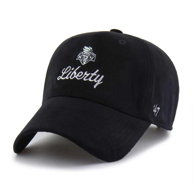 Unisex '47  Black New York Liberty Spirited Velour Clean Up Adjustable Hat