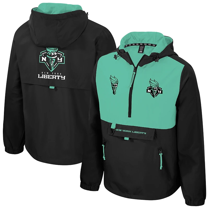 Unisex Stadium Essentials Black/Mint New York Liberty Legends Challenger Quarter-Zip Jacket