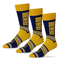 Unisex Starter  Navy Milwaukee Brewers Rally Cry 3-Pack Socks Set