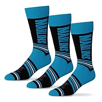 Unisex Starter  Black Miami Marlins Rally Cry 3-Pack Socks Set