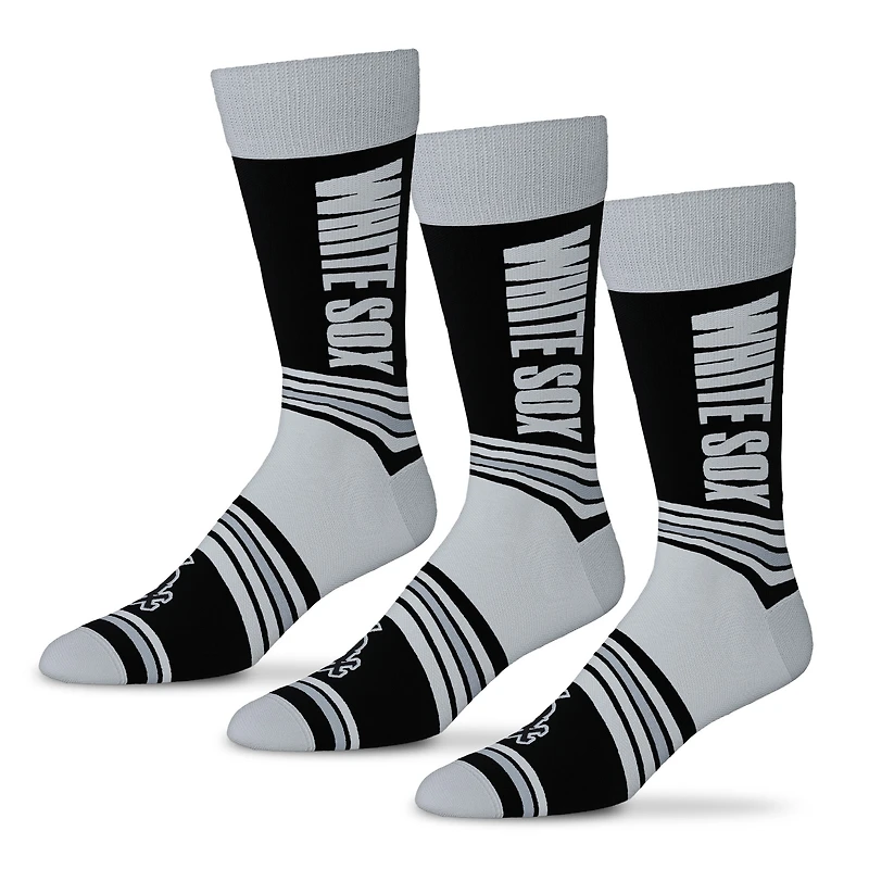 Unisex Starter Black Chicago White Sox Rally Cry 3-Pack Socks Set