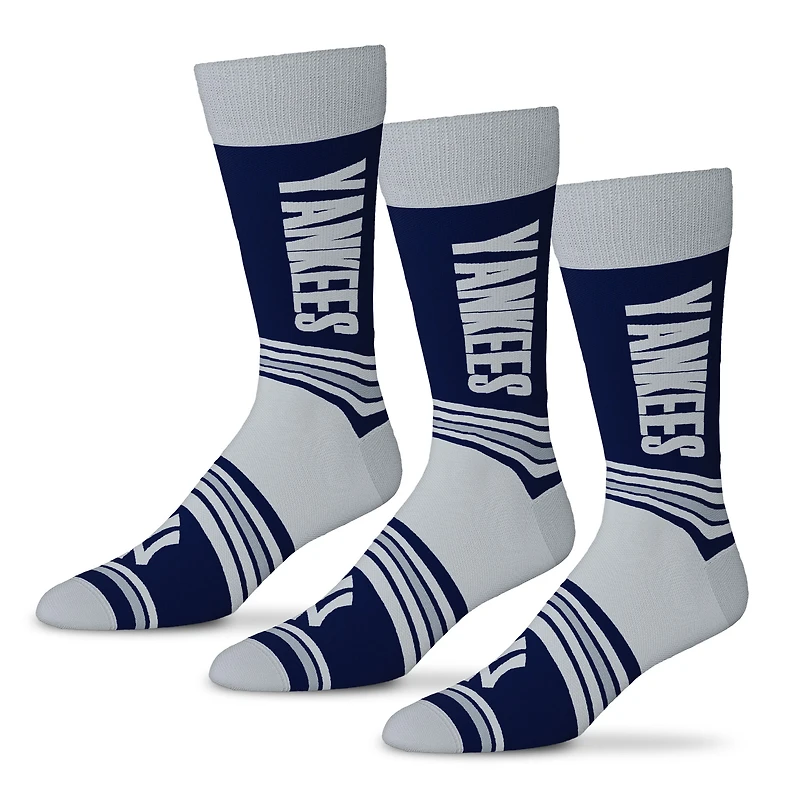 Unisex Starter  Navy New York Yankees Rally Cry 3-Pack Socks Set