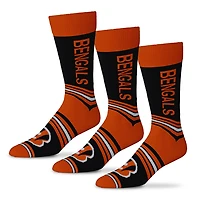 Unisex Starter  Black Cincinnati Bengals Rally Cry 3-Pack Socks Set