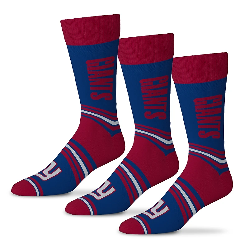Unisex Starter  Blue New York Giants Rally Cry 3-Pack Socks Set