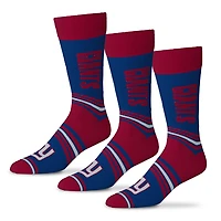 Unisex Starter  Blue New York Giants Rally Cry 3-Pack Socks Set