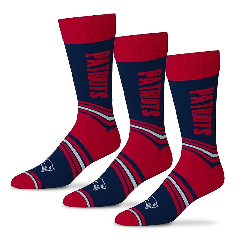 Unisex Starter  Navy New England Patriots Rally Cry 3-Pack Socks Set