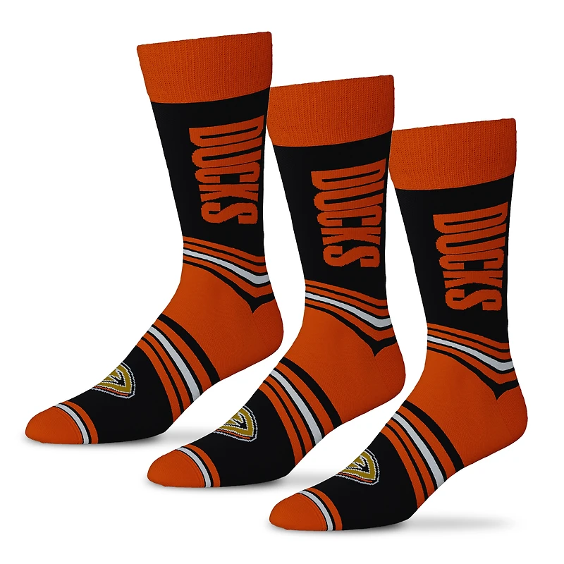 Unisex Starter  Black Anaheim Ducks Rally Cry 3-Pack Socks Set
