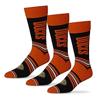 Unisex Starter  Black Anaheim Ducks Rally Cry 3-Pack Socks Set