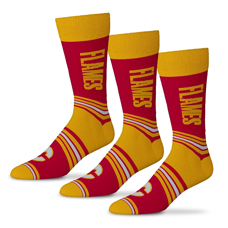 Unisex Starter  Red Calgary Flames Rally Cry 3-Pack Socks Set