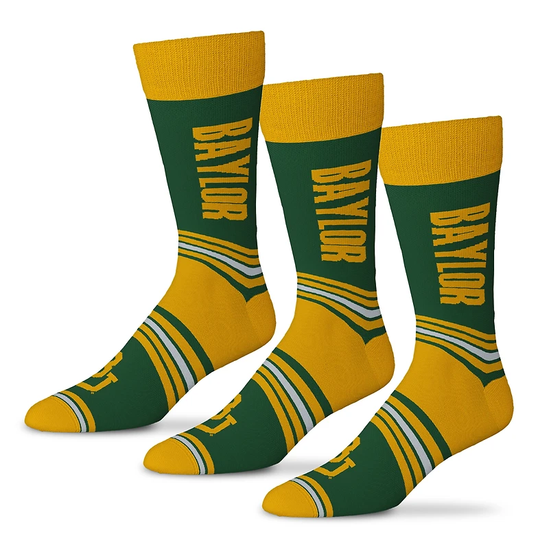 Unisex Starter  Green Baylor Bears Rally Cry 3-Pack Socks Set