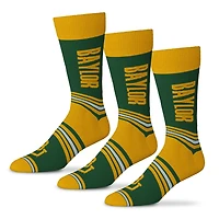 Unisex Starter  Green Baylor Bears Rally Cry 3-Pack Socks Set