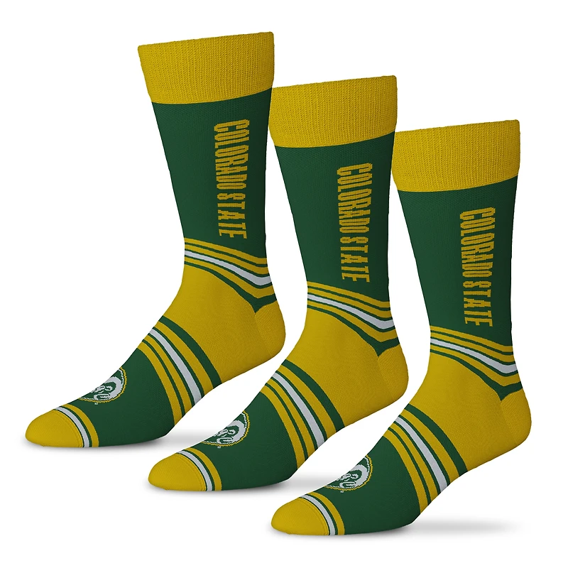 Unisex Starter  Green Colorado State Rams Rally Cry 3-Pack Socks Set