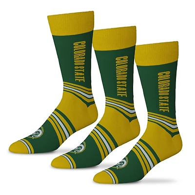Unisex Starter  Green Colorado State Rams Rally Cry 3-Pack Socks Set