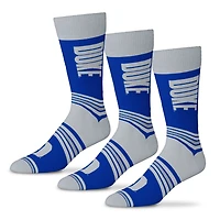 Unisex Starter  Royal Duke Blue Devils Rally Cry 3-Pack Socks Set