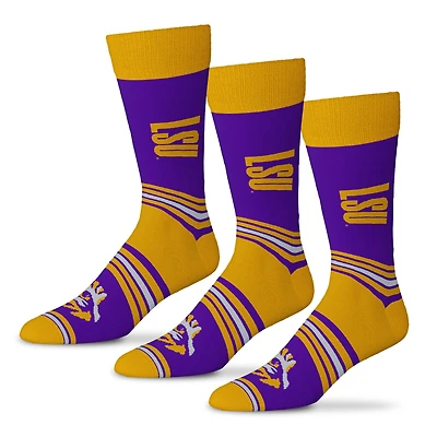 Unisex Starter  Purple LSU Tigers Rally Cry 3-Pack Socks Set