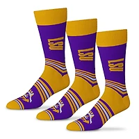 Unisex Starter  Purple LSU Tigers Rally Cry 3-Pack Socks Set