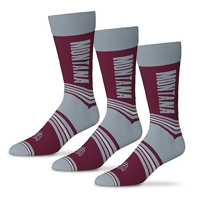 Unisex Starter  Maroon Montana Grizzlies Rally Cry 3-Pack Socks Set