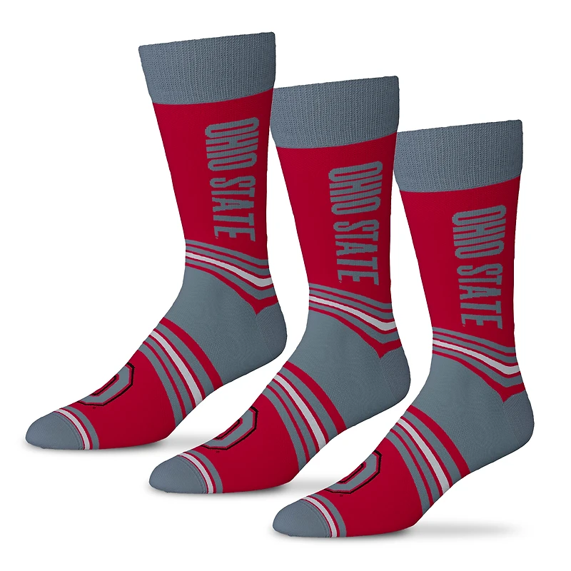 Unisex Starter  Red Ohio State Buckeyes Rally Cry 3-Pack Socks Set