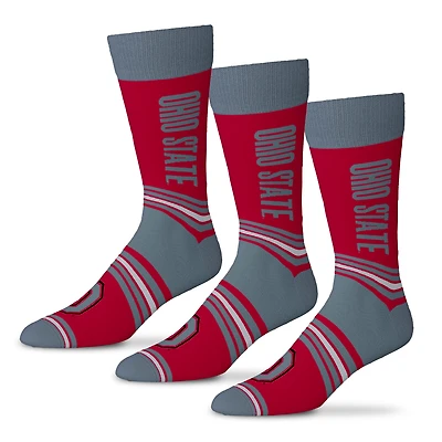 Unisex Starter  Red Ohio State Buckeyes Rally Cry 3-Pack Socks Set